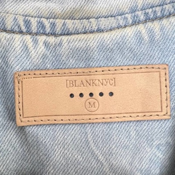 Blank NYC M The Sitting Pretty Embroidered Denim Moto Jacket Floral - Picture 4 of 6